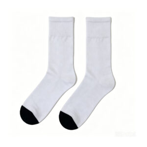 White & Black Toe Comfort Airline Crew Sock