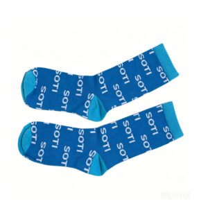 Blue Letter Print Airline-Exclusive Crew Socks