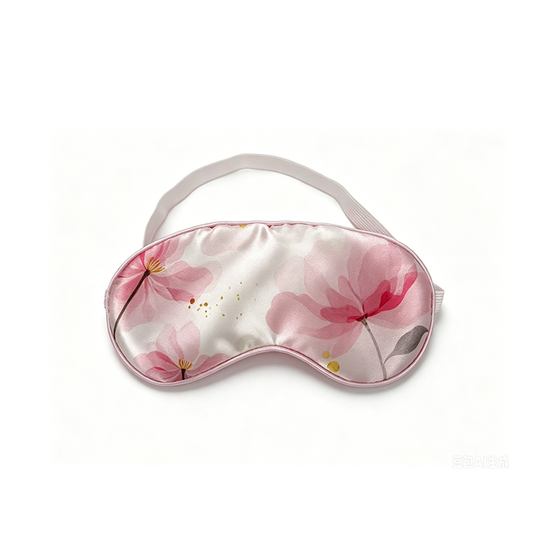 Silk Print Blackout Flight Eye Mask