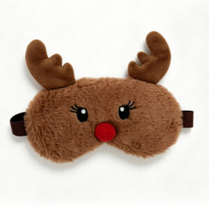 Kids’ Reindeer Plush Travel Sleep Mask