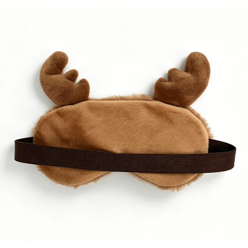 Kids’ Reindeer Plush Travel Sleep Mask