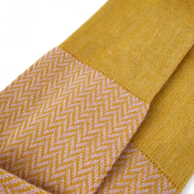 Turmeric Herringbone Airline Crew Socks