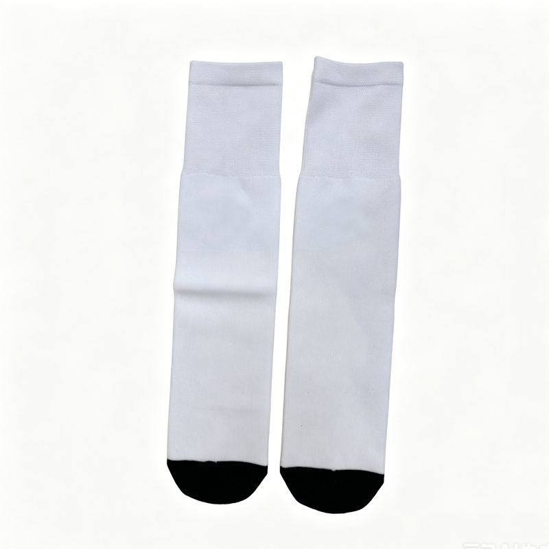 White & Black Toe Comfort Airline Crew Sock