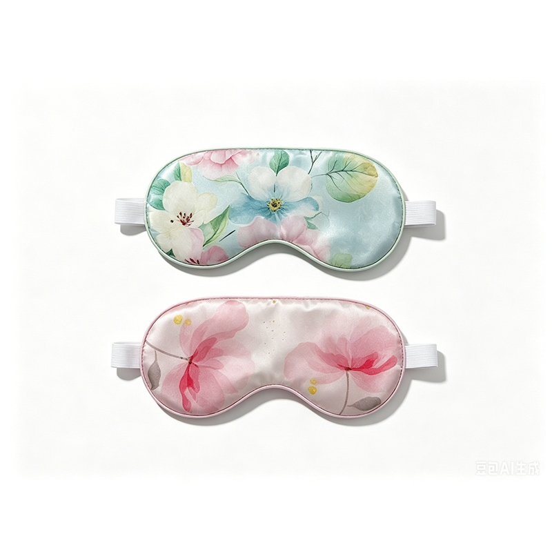 Silk Print Blackout Flight Eye Mask