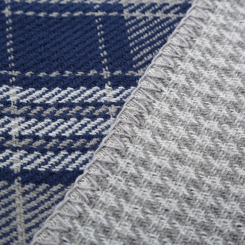 Recycled Acrylic Plaid Blanket