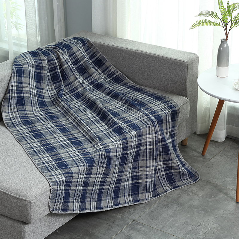 Recycled Acrylic Plaid Blanket