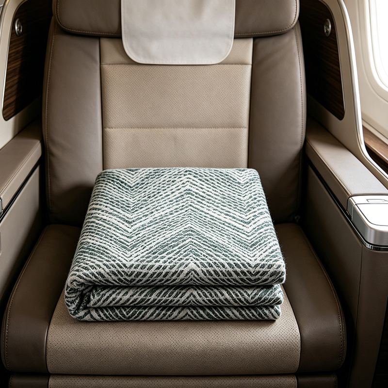 Bamboo Fiber Stripe Aviation Blanket